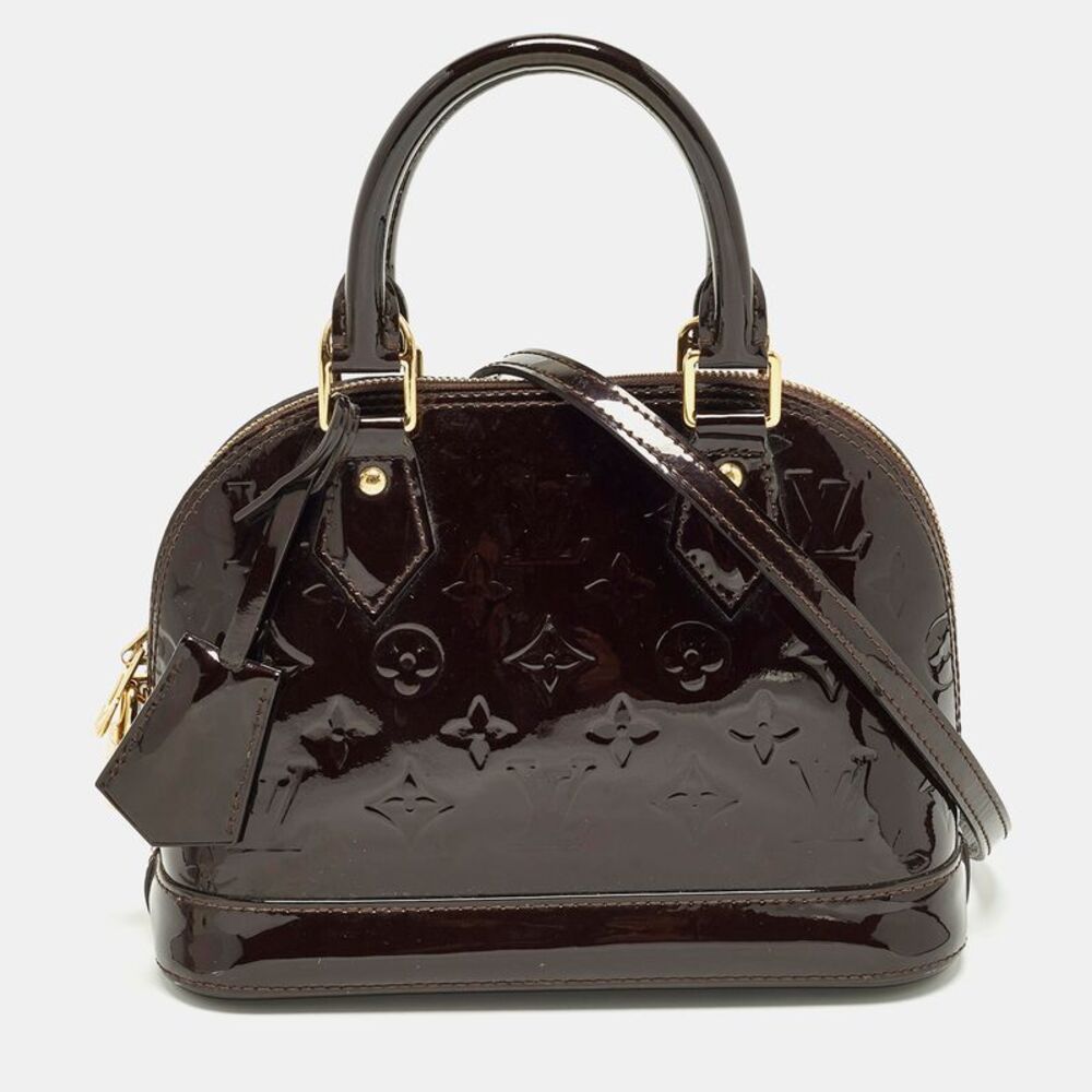 Louis Vuitton Alma Bb Amarante Monogram Vernis Bag
